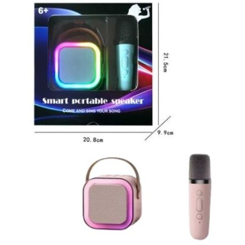 Trademarkt Ηχείο Bluetooth Karaoke & Μικρόφωνο (Ροζ)