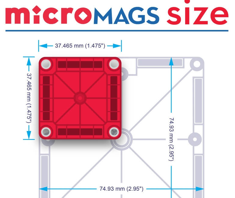 Magna-Tiles Μαγνητικό Παιχνίδι 70 τμχ "Micromags Deluxe" 244070