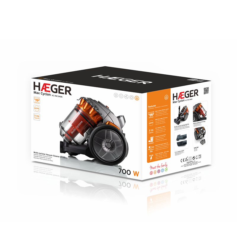 ΗΛΕΚΤΡΙΚΗ ΣΚΟΥΠΑ HAEGER VC-70C.042A Max Cyclon
