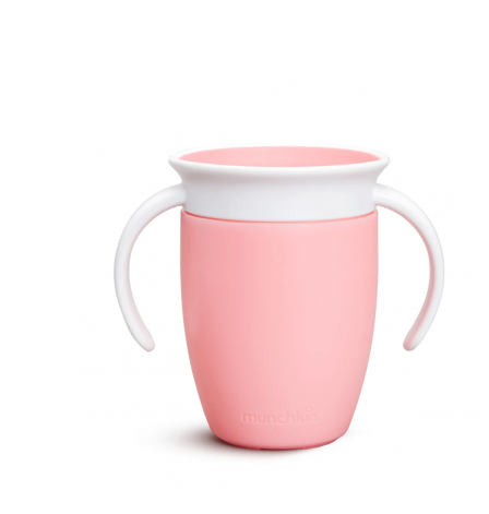 Munchkin εκπαιδευτικό κύπελλο Miracle 360° Trainer Cup 207ml ροζ 12272