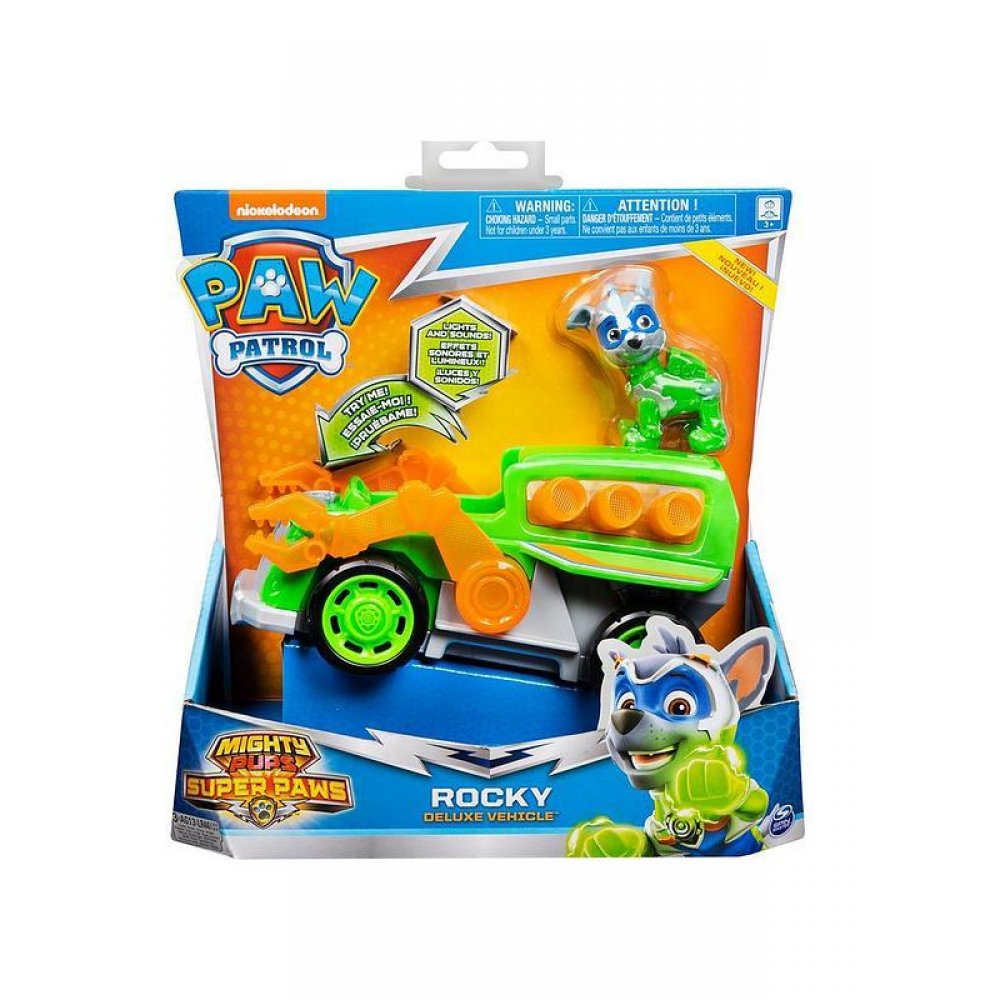 Spin Master Paw Patrol: Mighty Pups Super Paws – Rocky Deluxe Vehicle (20115479)