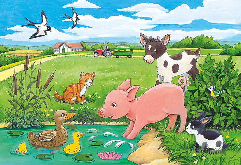 Ravensburger Παζλ 2Χ12 Τεμ. Baby Animals On The Farm 07582