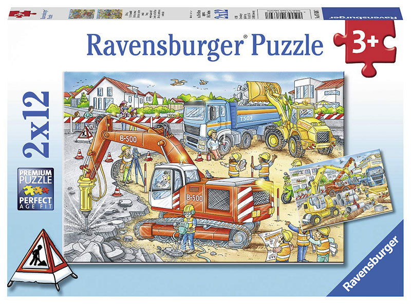 Ravensburger Παζλ 2Χ12 Τεμ. Careful, Construction Site 07630