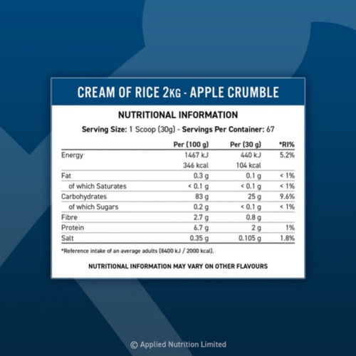 Applied Nutrition Cream of Rice (2000 gr)