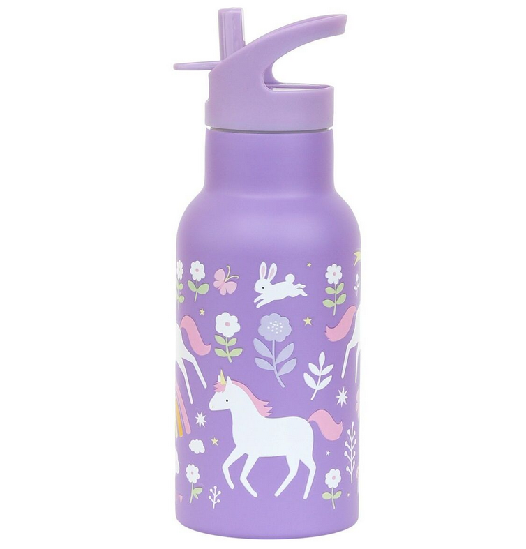 A Little Lovely Company Μπουκάλι θερμός με διπλό τοίχωμα από ανοξείδωτο ατσάλι 350ml  Unicorn Dream DBSSUD77