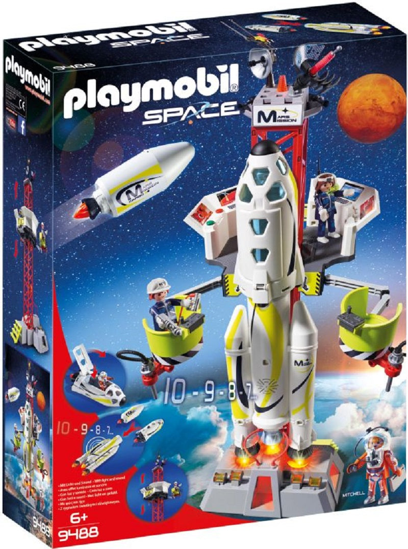 Playmobil Πύραυλος Διαστημικής Αποστολής Με Σταθμό Εκτόξευσης (9488)