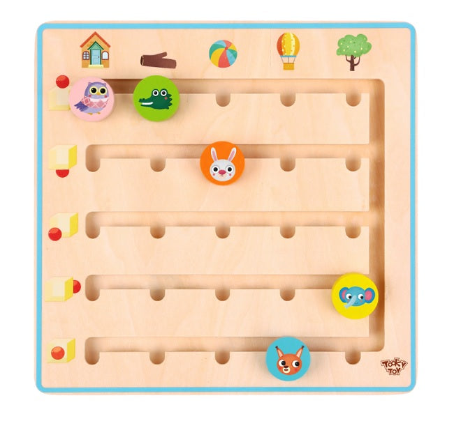 Tooky Toy Ξύλινο Παιχνίδι Που Πάνε Τα Ζωάκια (TL775)