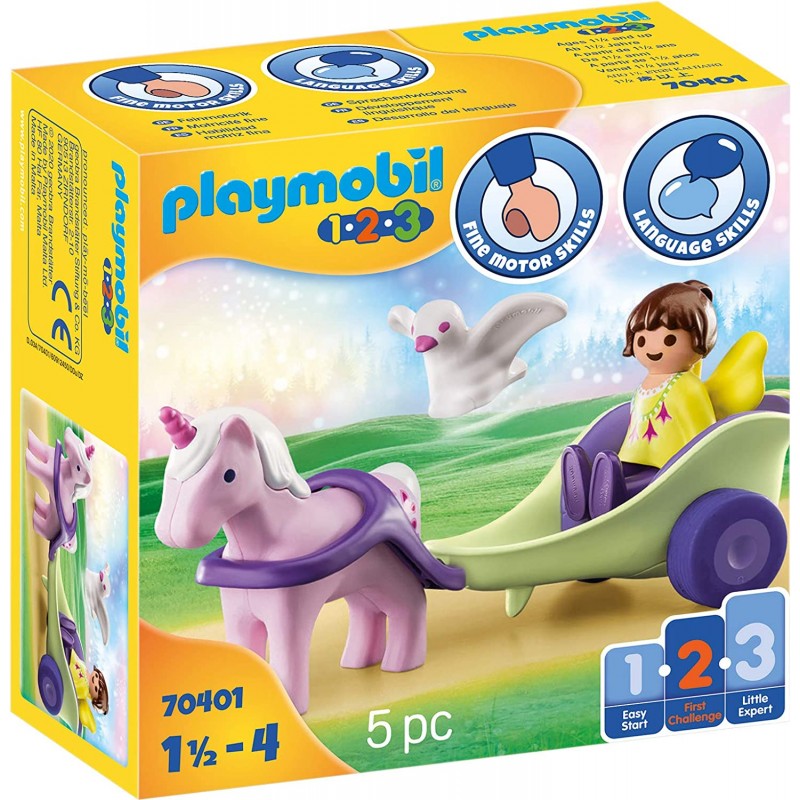 Playmobil 1.2.3 Νεραϊδοάμαξα Με Μονόκερο 70401
