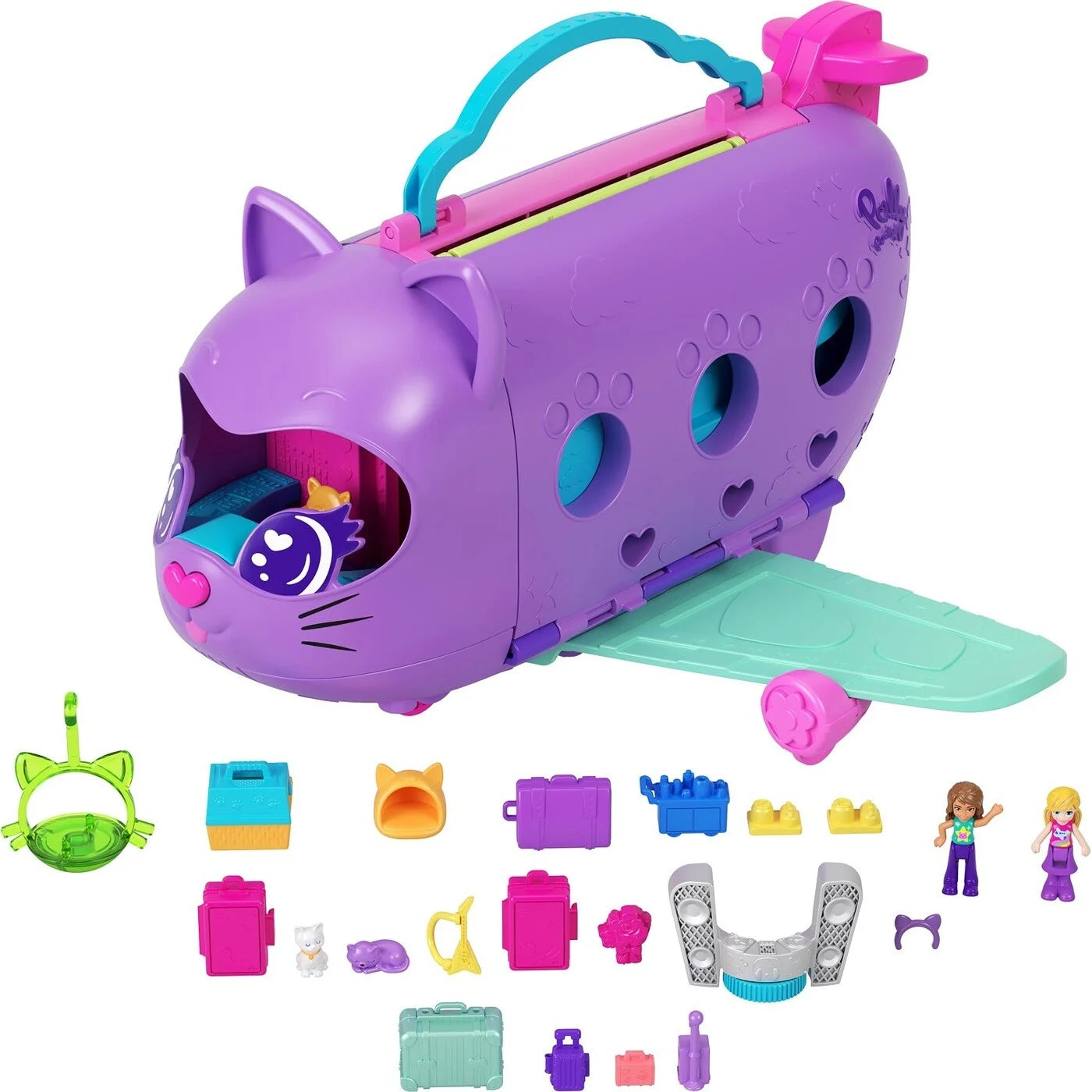 Mattel Polly Pocket Kitty Airways Playset Μίνι Αεροπλάνο Γατάκι (HWP19)
