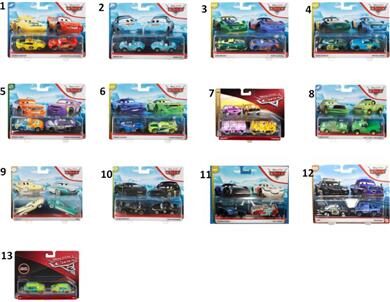 Mattel Disney Pixar Cars 3 Αυτοκινητάκια Σετ Των 2 -13 σχέδια (DXV99)