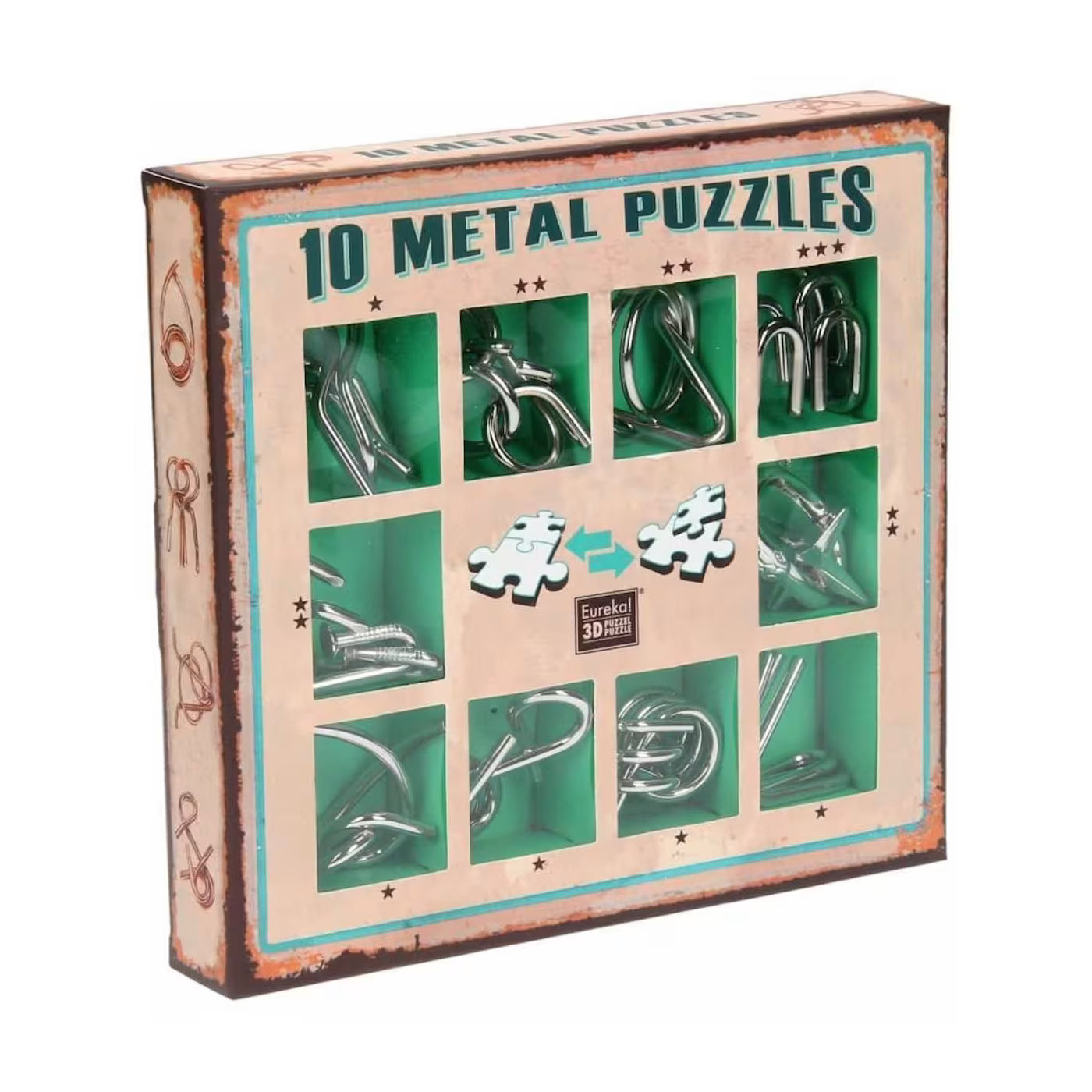 Eureka 10 Puzzles Γρίφος από Μέταλλο Green για 8+ Ετών 473357