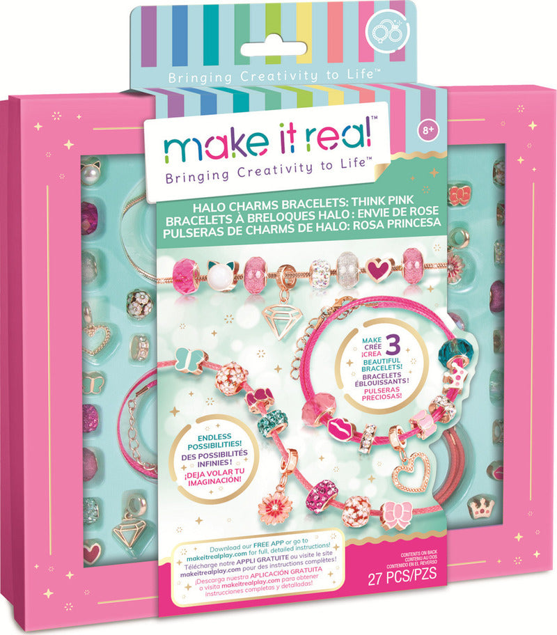 Make it Real: Halo Charms Bracelets Think Pink [1722]