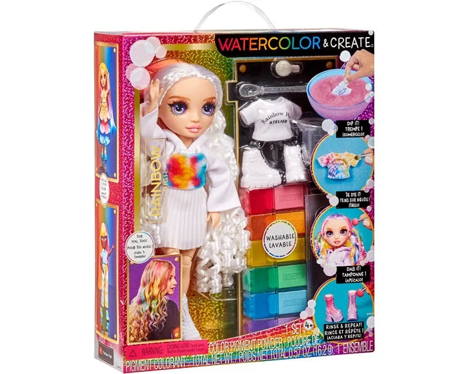 RAINBOW HIGH ΚΟΥΚΛΑ SET ΖΩΓΡΑΦΙΖΩ TIE DYE (ΜΩΒ ΜΑΤΙΑ) 507581-EUC