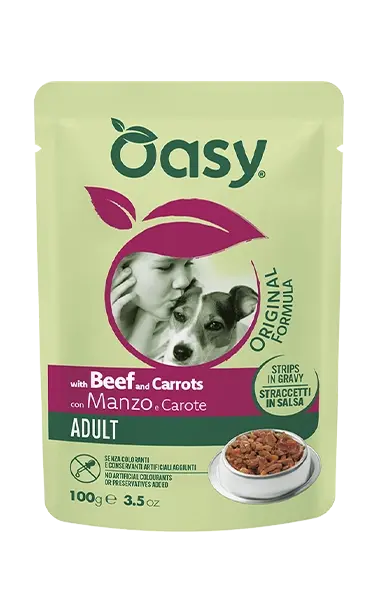 OASY DOG STRIPS IN GRAVY ADULT ΒΟΔΙΝΟ & ΚΑΡΟΤΟ 100G
