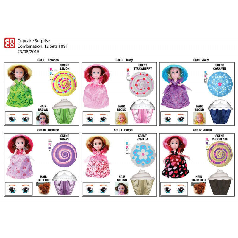 Just toys Cup Cake 3 Surprise Princess Doll – 12 Σχέδια 1091