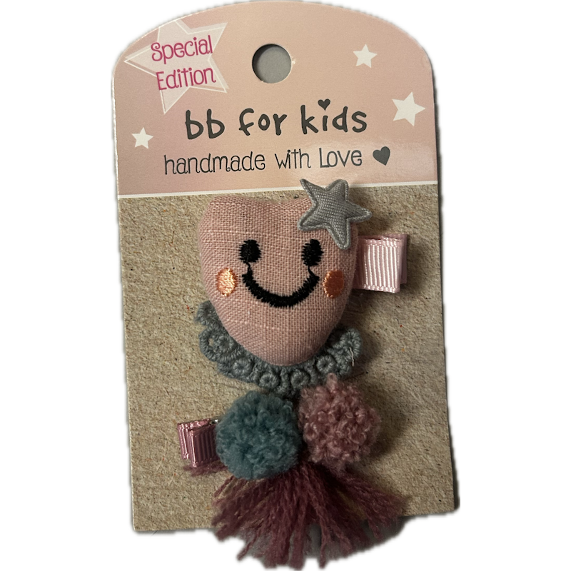 bb Klostermann Παιδικά Κοκαλάκια Handmade clips (Καρδούλα & pompom)
