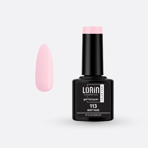 Lorin Gel Lacquer Ημιμόνιμο Βερνίκι 8ml. #113 (Misty Rose)