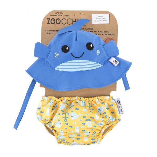 Zoocchini Σετ Μαγιό και Καπέλο UPF50+ Φαλαινάκι ZOO12009