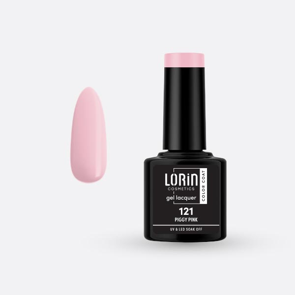 Lorin Gel Lacquer Ημιμόνιμο Βερνίκι 8ml. #121 (Piggy Pink)