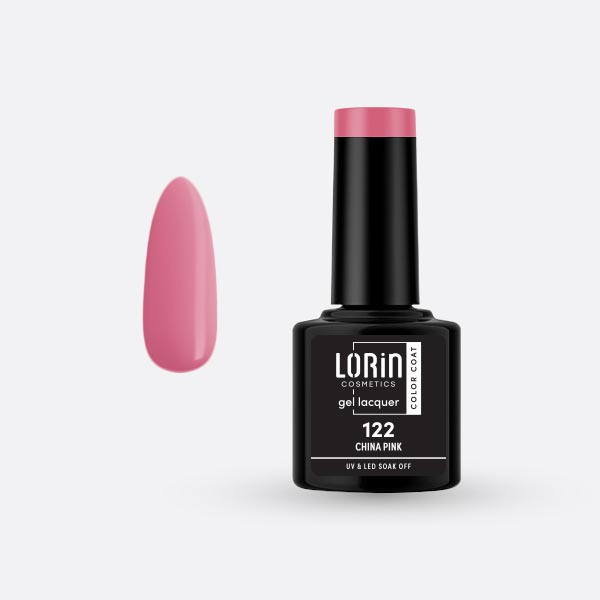 Lorin Gel Lacquer Ημιμόνιμο Βερνίκι 8ml. #122 (China Pink)