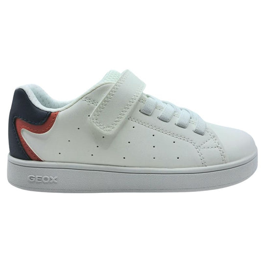 Geox J Eclyper Boy  J36LSA000BCC0006 Sneaker σε συνθετικό δέρμα για αγόρι Λευκό