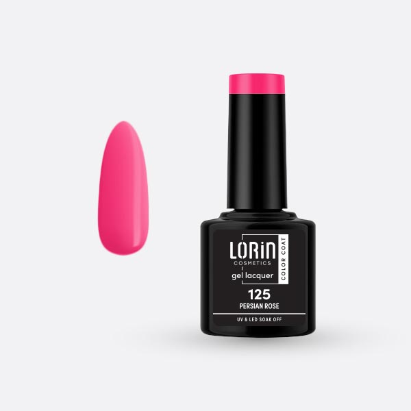 Lorin Gel Lacquer Ημιμόνιμο Βερνίκι 8ml. #125 (Persian Rose)