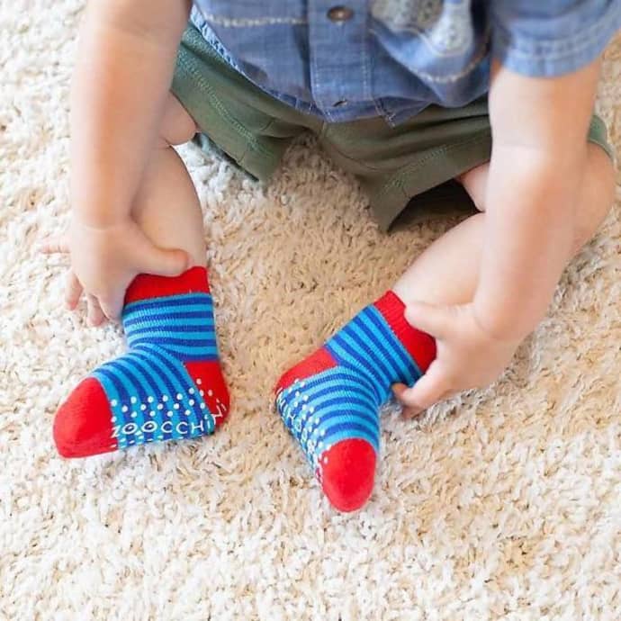 Zoocchini GRIP+EASY™ Καλτσάκια Καρχαρίας (3 τεμ) 0+ έως 2 ετών ZOO11801