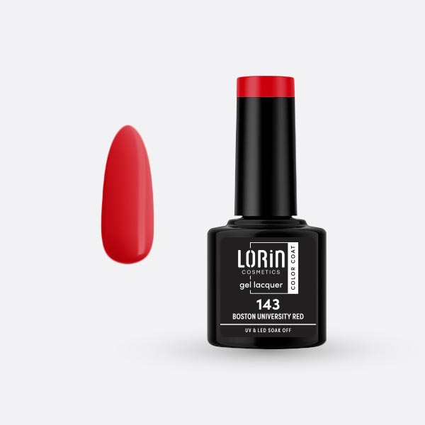 Lorin Gel Lacquer Ημιμόνιμο Βερνίκι 8ml. #143 (Boston University Red)
