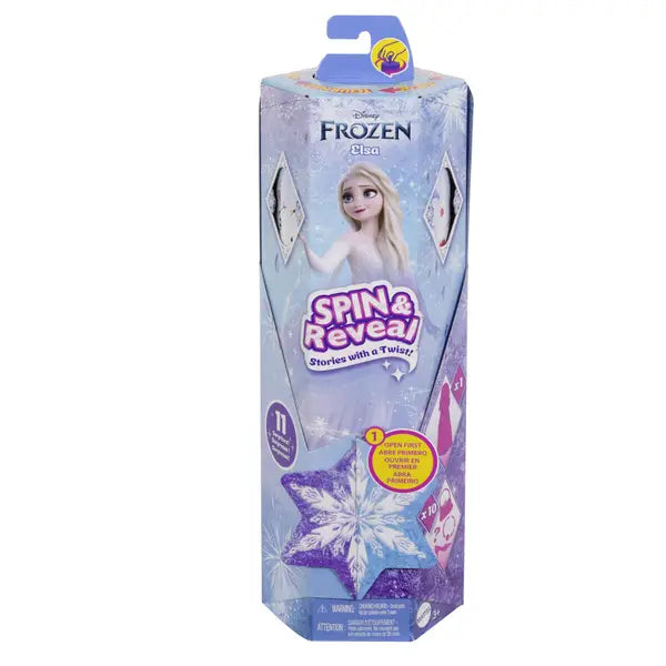 Disney Frozen Spin & Reveal Elsa Fashion Doll & Accessories with 11 Surprises by Mattel