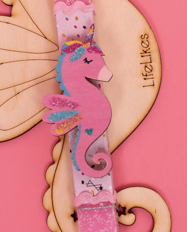 Seacorn Glitter σε Ξύλινο Κάδρο
