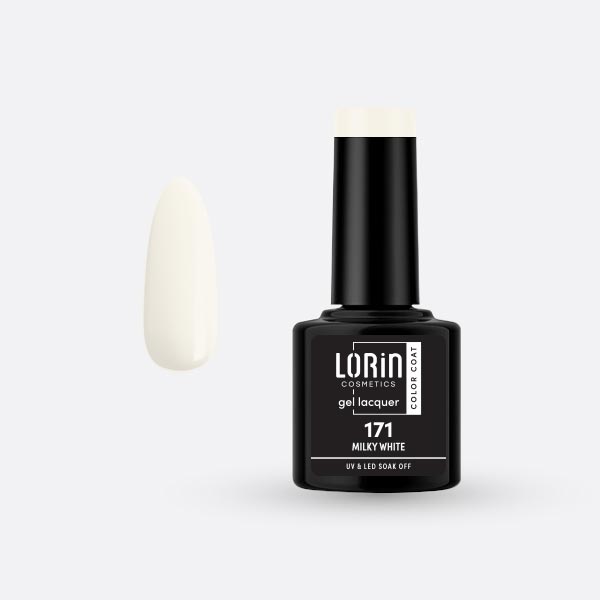 Lorin Gel Lacquer Ημιμόνιμο Βερνίκι 8ml. #171 (Milky White)