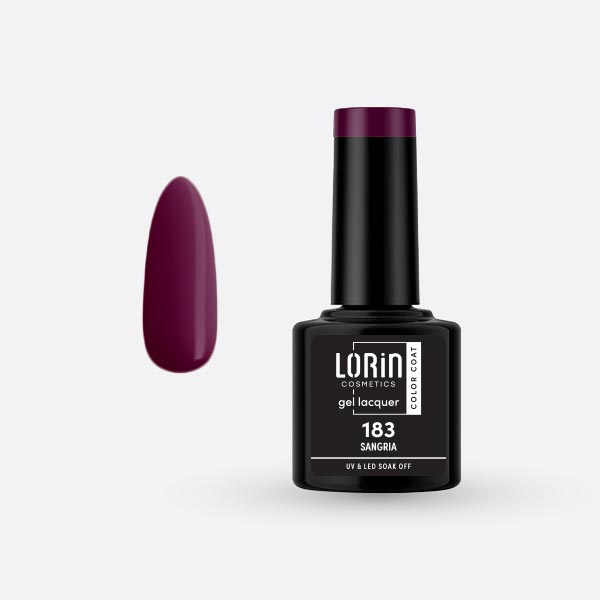 Lorin Gel Lacquer Ημιμόνιμο Βερνίκι 8ml. #183 (Sangria)