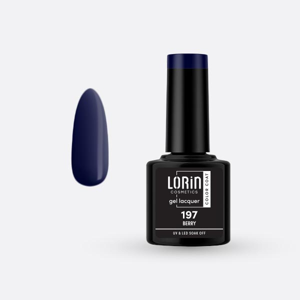 Lorin Gel Lacquer Ημιμόνιμο Βερνίκι 8ml. #197 (Berry)