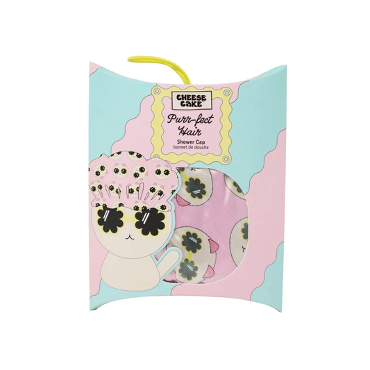 1pc Shower Cap - Αδιάβροχο Ροζ Σκουφάκι Για Ντουζ Με Σχέδιο Γάτες - Pink Cat | Cheesecake