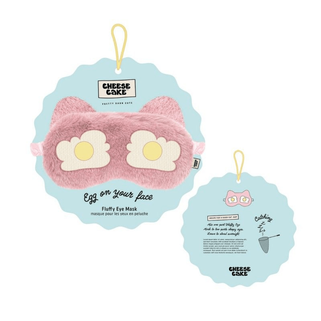 1pc Ροζ Fluffy Μάσκα Ύπνου - Egg On Your Face | Cheesecake