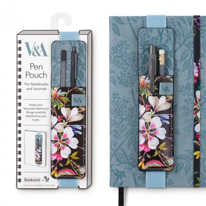 ΣΤΗΡΙΓΜΑ ΣΤΥΛΟ ΒΙΒΛΙΟΥ IF BOOKAROO POUCH V&A BLACK FLORAL