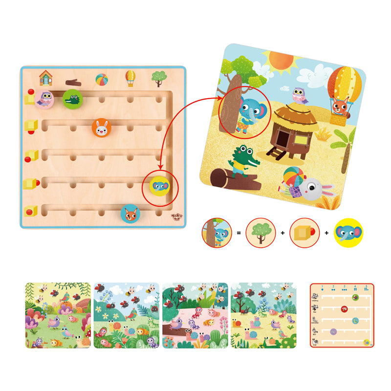 Tooky Toy Ξύλινο Παιχνίδι Που Πάνε Τα Ζωάκια (TL775)