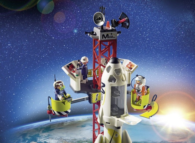 Playmobil Πύραυλος Διαστημικής Αποστολής Με Σταθμό Εκτόξευσης (9488)