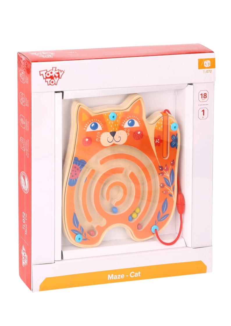 Tooky Toy Ξύλινος Λαβύρινθος Γάτα (TL072)