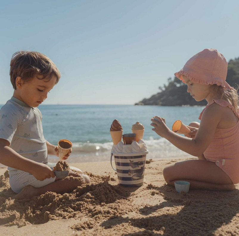 LITTLE DUTCH Σετ κουβαδάκια παραλίας Ice Cream Ocean World Μπλε LD2016376