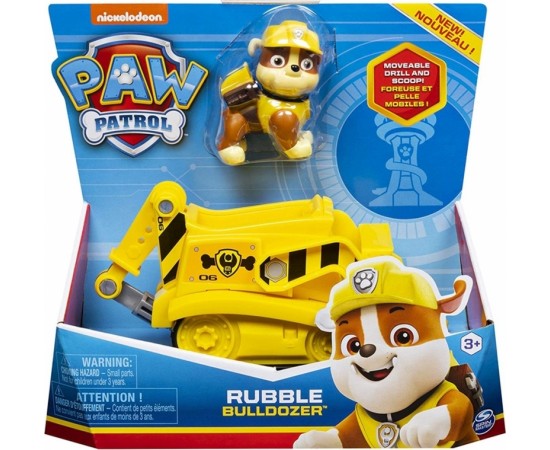 Paw Patrol Rubble Bulldozer Vehicle with Pup (20114323)