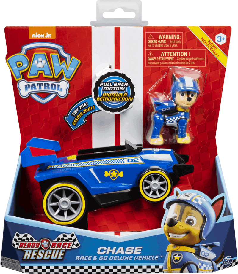 Spin Master Paw Patrol – Race & Go – Deluxe Vehicle – Chase