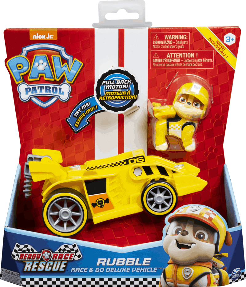 Spin Master Paw Patrol – Race & Go – Deluxe Vehicle – Rubble