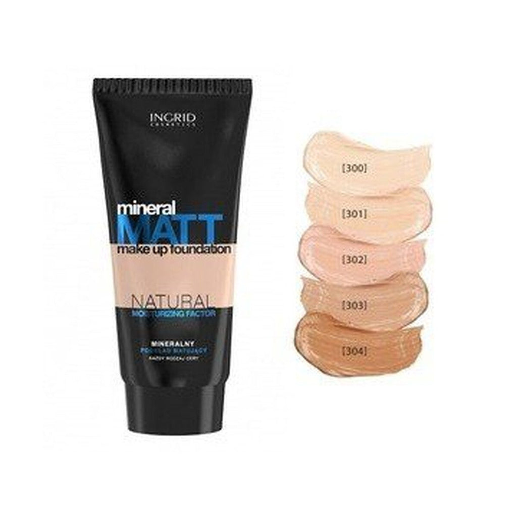 INGRID mineral matt makeup foundation natural 302