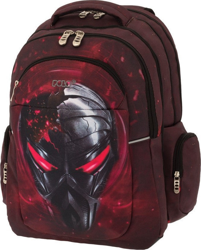 Polo Unicorn Iron Σχολική Τσάντα Πλάτης Γυμνασίου – Λυκείου σε Μπορντό χρώμα