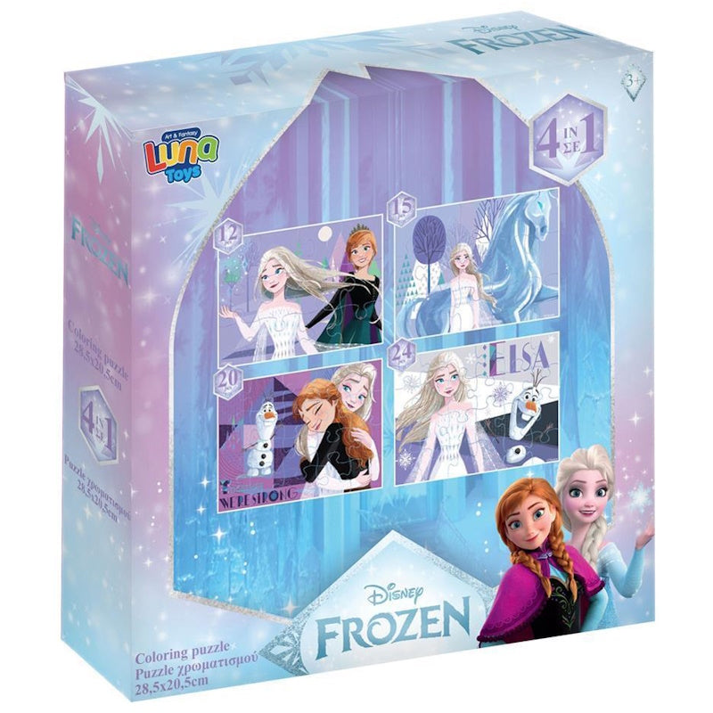 Luna Παζλ 4-σε-1 Frozen (12, 15, 20 και 24 κομμάτια)