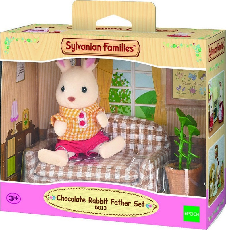 Epoch Toys Παιχνίδι Μινιατούρα Sylvanian Families Chocolate Rabbit Father Set για 3+ Ετών
