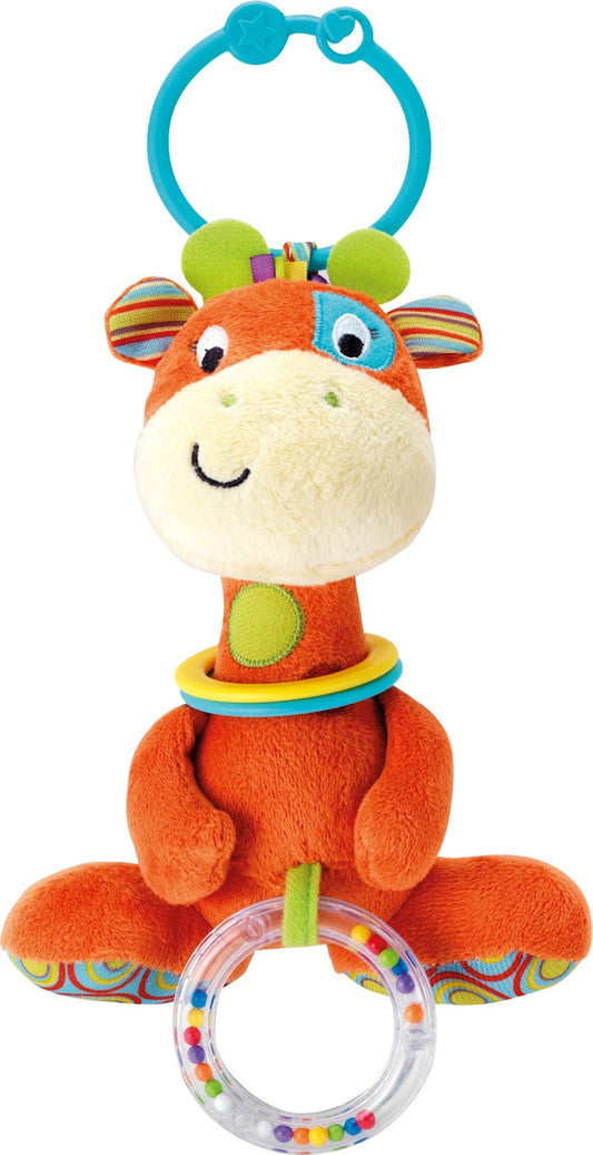 Winfun Καμηλοπάρδαλη Patch Giraffe Hand Rattle Squeakers Crinkle Sound