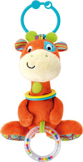 Winfun Καμηλοπάρδαλη Patch Giraffe Hand Rattle Squeakers Crinkle Sound