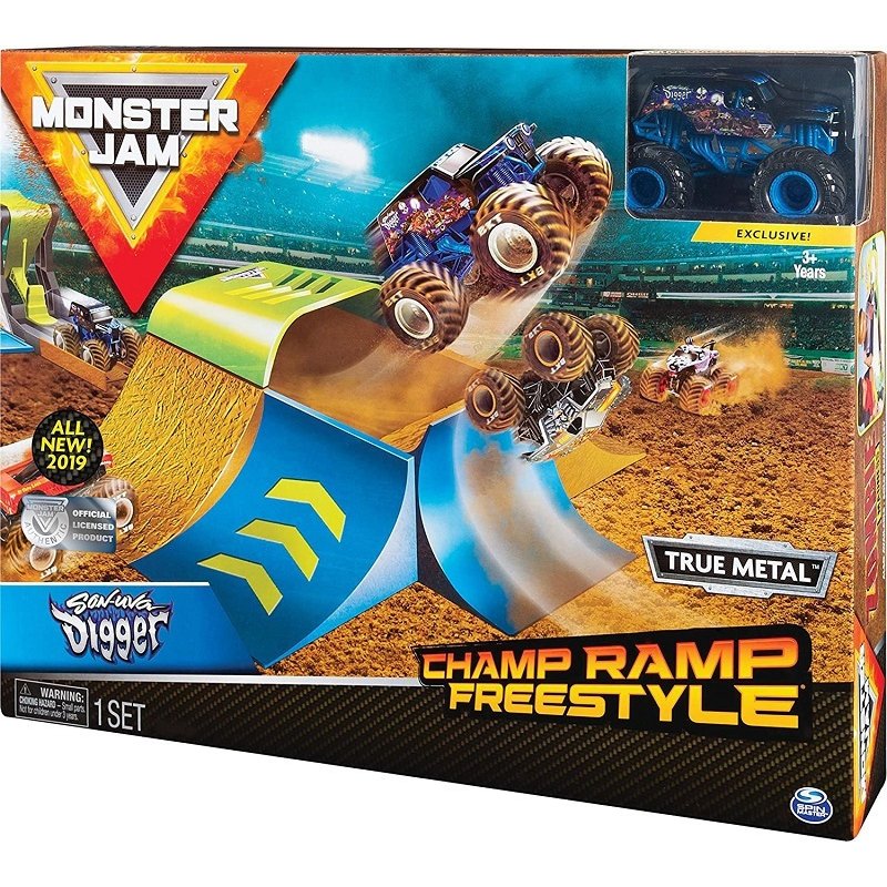 Spin Master Monster Jam – Son-Uva Digger Champ Ramp Freestyle Stunt Playset #20103382
